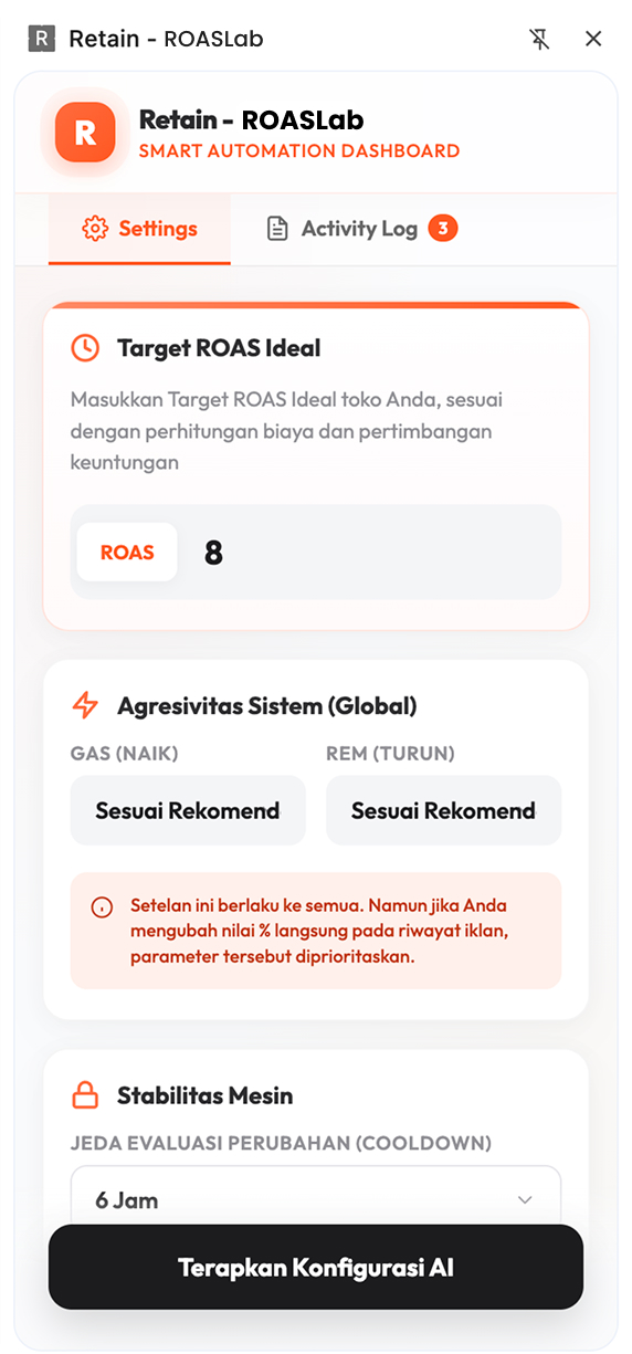 ROASLab AI Dashboard Preview